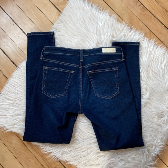AG B-Type 01 Legging Ankle: Blue Mid Rise Skinny Stretch Jeans, Size 26×28 - Picture 8 of 14